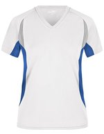 James&Nicholson Running-T mit V-Ausschnitt für Damen, Red/Black S, JN390 – Bianco/Reale