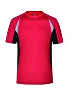 James&Nicholson Laufshirt mit Reflektoren, Red/Black S, JN391 – Bild 1