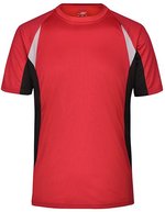 James&Nicholson Laufshirt mit Reflektoren, Red/Black S, JN391 – Bild 2