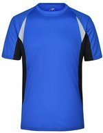 James&Nicholson Laufshirt mit Reflektoren, Red/Black S, JN391 – Royal/Black