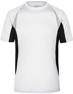 James&Nicholson Laufshirt mit Reflektoren, Red/Black S, JN391 – White/Black