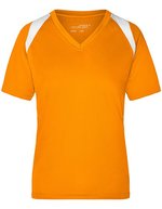 James&Nicholson Damen-Laufshirt mit TOPCOOL®-Material, Lime Green/White M, JN396 – Orange/White