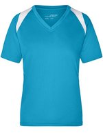 James&Nicholson Damen-Laufshirt mit TOPCOOL®-Material, Lime Green/White M, JN396 – Turquoise/White