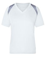 James&Nicholson Damen-Laufshirt mit TOPCOOL®-Material, Lime Green/White M, JN396 – White/Silver (Solid)