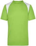 James&Nicholson Men´s Running-T Lime Green/White M (JN397), JN397 – Bild 2
