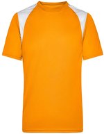 James&Nicholson Men´s Running-T Lime Green/White M (JN397), JN397 – Arancione/Bianco