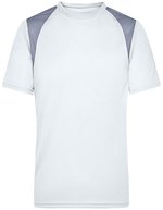 James&Nicholson Men´s Running-T Lime Green/White M (JN397), JN397 – Bianco/Argento (Unito)