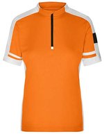 James&Nicholson Bike-T Half Zip mit Tasche für Damen, Black S, JN451 – Orange