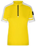 James&Nicholson Bike-T Half Zip mit Tasche für Damen, Black S, JN451 – Soleil Jaune