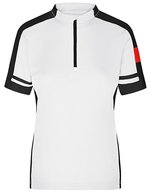 James&Nicholson Bike-T Half Zip mit Tasche für Damen, Black S, JN451 – Blanc