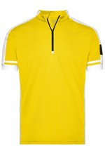 James&Nicholson Sportliches Bike-T-Shirt mit Half Zip, Black S, JN452 – Bild 1