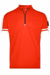 James&Nicholson Sporty Bike T-Shirt with Half Zip, Black S, JN452 – image 3