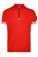 James&Nicholson Sportliches Bike-T-Shirt mit Half Zip, Black S, JN452 – Bild 3