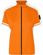 James&Nicholson Bike-T Full Zip mit Rückentasche für Damen, Black S, JN453 – Orange