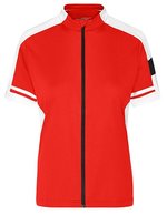 James&Nicholson Bike-T Full Zip mit Rückentasche für Damen, Black S, JN453 – Red