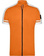 James&Nicholson Bike-T Full Zip mit Rückentasche für Herren, Black S, JN454 – Orange