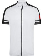 James&Nicholson Bike-T Full Zip mit Rückentasche für Herren, Black S, JN454 – Blanc