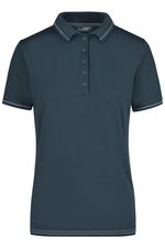 James&Nicholson Polo-Shirt mit Elastan, tailliert für Damen, Aqua/White S, JN568 – Bild 1