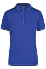 James&Nicholson Polo-Shirt mit Elastan, tailliert für Damen, Aqua/White S, JN568 – Bild 3