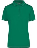 James&Nicholson Polo-Shirt mit Elastan, tailliert für Damen, Aqua/White S, JN568 – Irish Green/White