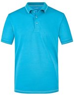 James&Nicholson Men´s Elastic Polo Aqua/White S (JN569), JN569 – Bild 2