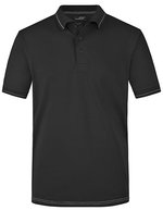 James&Nicholson Men´s Elastic Polo Aqua/White S (JN569), JN569 – Nero/Bianco