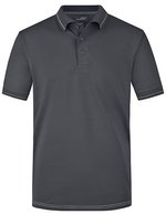James&Nicholson Men´s Elastic Polo Aqua/White S (JN569), JN569 – Grafite (Unito)/Bianco