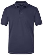 James&Nicholson Men´s Elastic Polo Aqua/White S (JN569), JN569 – Blu navy/Bianco