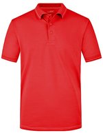 James&Nicholson Men´s Elastic Polo Aqua/White S (JN569), JN569 – Rosso/Bianco