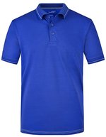 James&Nicholson Men´s Elastic Polo Aqua/White S (JN569), JN569 – Reale/Bianco
