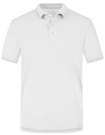 James&Nicholson Men´s Elastic Polo Aqua/White S (JN569), JN569 – Bianco/Nero