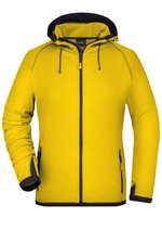 James&Nicholson Fleece Kapuzenjacke mit Reißverschluss für Damen, Aqua/Navy S, JN570 – Bild 3