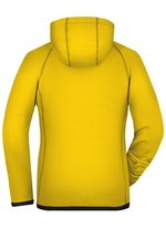 James&Nicholson Fleece Kapuzenjacke mit Reißverschluss für Damen, Aqua/Navy S, JN570 – Bild 4