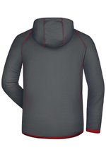 James&Nicholson Fleece Kapuzenjacke mit Alloverdruck für Herren, Aqua/Navy S, JN571 – Bild 4