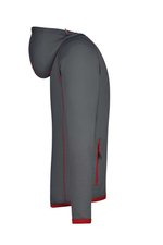 James&Nicholson Fleece Kapuzenjacke mit Alloverdruck für Herren, Aqua/Navy S, JN571 – Bild 6