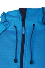 James&Nicholson Fleece Kapuzenjacke mit Alloverdruck für Herren, Aqua/Navy S, JN571 – Bild 7