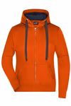 James&Nicholson Giacca con Cappuccio in Cotone-Poliestere da Donna, Black/Carbon S, JN594 – immagine 3