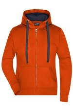 James&Nicholson Kapuzenjacke aus Baumwoll-Polyester für Damen, Black/Carbon S, JN594 – Bild 3