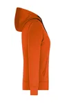 James&Nicholson Kapuzenjacke aus Baumwoll-Polyester für Damen, Red/Carbon L, JN594 – Bild 6
