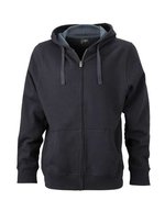 James&Nicholson Kapuzenjacke mit BIONIC®-Finish für Herren, Black/Carbon S, JN595 – Bild 2