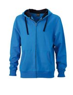 James&Nicholson Kapuzenjacke mit BIONIC®-Finish für Herren, Black/Carbon S, JN595 – Cobalt/Navy