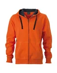 James&Nicholson Kapuzenjacke mit BIONIC®-Finish für Herren, Dark Orange/Carbon XL, JN595 – Bild 2