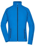 James&Nicholson Fleecejacke mit Struktur und Taschen für Damen, Aqua/Navy S, JN596 – Bild 2