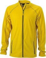 James&Nicholson Strukturierte Fleecejacke mit Reißverschlusstaschen, Aqua/Navy S, JN597 – Bild 1
