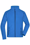 James&Nicholson Strukturierte Fleecejacke mit Reißverschlusstaschen, Aqua/Navy S, JN597 – Bild 3