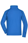 James&Nicholson Strukturierte Fleecejacke mit Reißverschlusstaschen, Aqua/Navy S, JN597 – Bild 4
