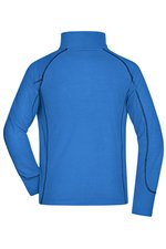 James&Nicholson Strukturierte Fleecejacke mit Reißverschlusstaschen, Aqua/Navy S, JN597 – Bild 4