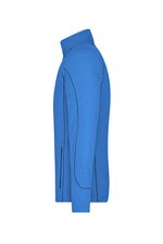 James&Nicholson Strukturierte Fleecejacke mit Reißverschlusstaschen, Aqua/Navy S, JN597 – Bild 5