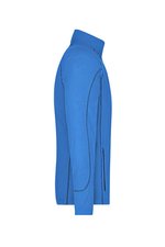 James&Nicholson Strukturierte Fleecejacke mit Reißverschlusstaschen, Aqua/Navy S, JN597 – Bild 6