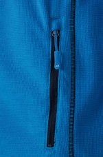 James&Nicholson Strukturierte Fleecejacke mit Reißverschlusstaschen, Aqua/Navy S, JN597 – Bild 8